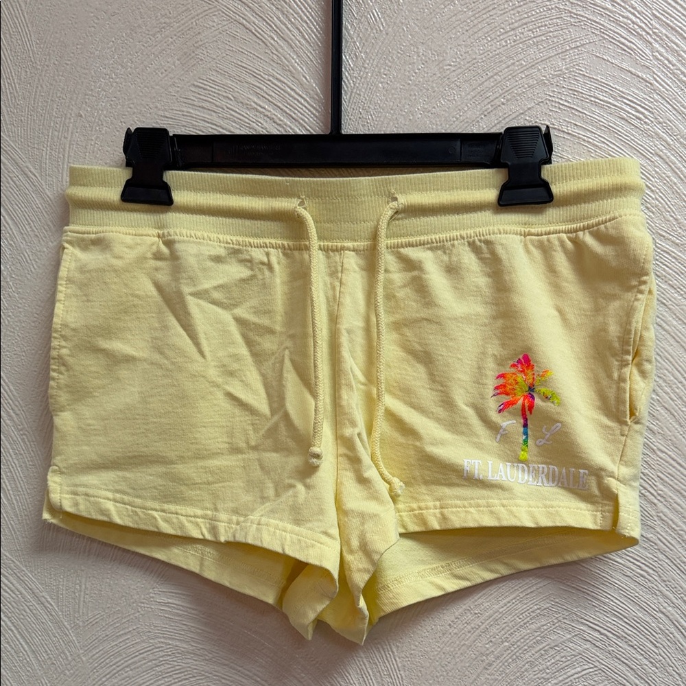 Ft. Lauderdale Embroidered Yellow Women's Athletic Shorts